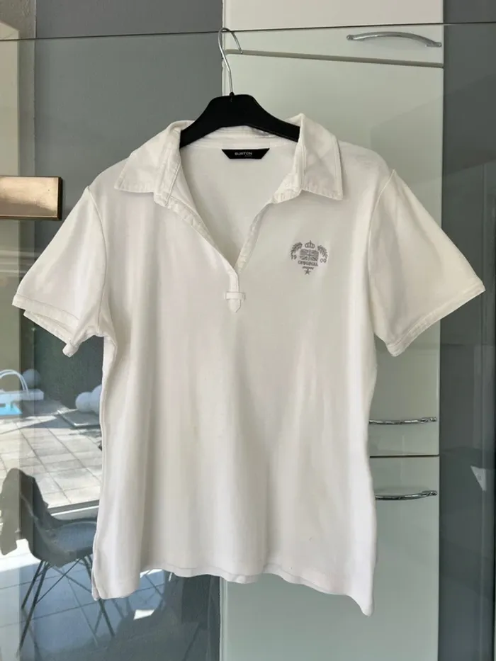 Polo blanc Burton