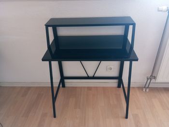 🖤 Bureau noir verre moderne – télétravail / gaming 🖤