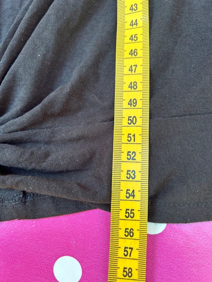 T-shirt haut noeud en bas  noir camaïeu femme taille M -38 été - photo numéro 10