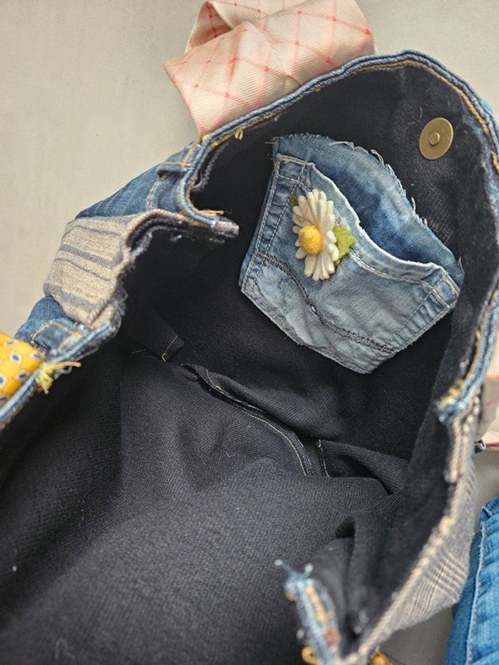 Sac à main bandoulière / besace fait main - photo numéro 12