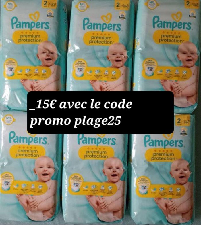 Six pack de couches Pampers taille 2 premium