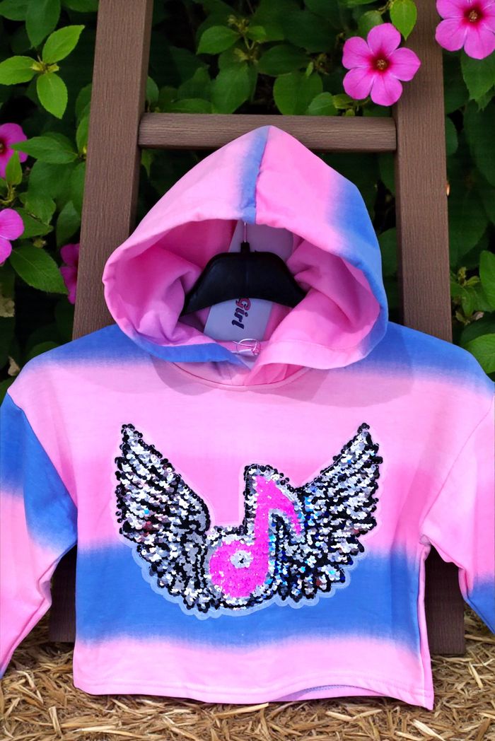 HELLO GIRL - NEW - ENSEMBLE 3P FILLE MOTIF AILES ANGE, NOTES DE MUSIQUE & TONS PAILLETÉS FLASHIES 8A - photo numéro 7