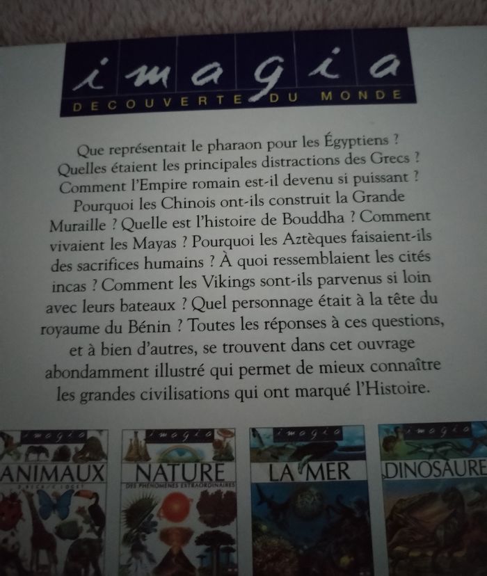 Très beau Livre "Civilisations Anciennes" Imagia Découverte du Monde neuf - photo numéro 10