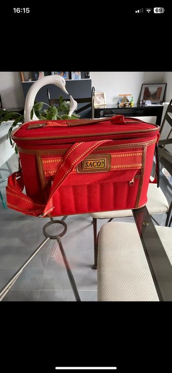 Vanity case rigide avec sangle d’épaule - vintage