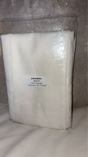 Lot de 2 Taies d'Oreiller Neuves - 50x70 cm - Blanc Cassé/Écru