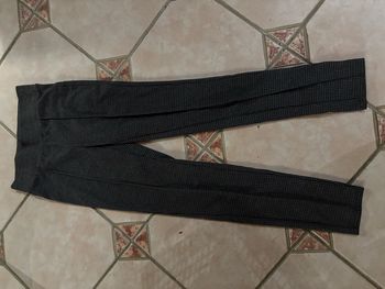 Pantalon fille pied de poule gris