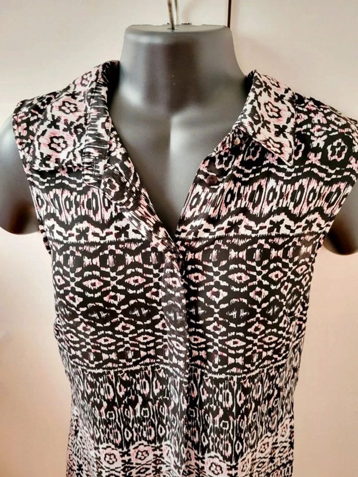 Robe tunique plage Vila Clothes
taille XS 34 chemisier rose noir