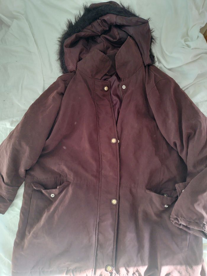 Manteau violet grande taille - photo numéro 2