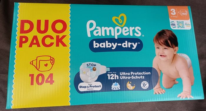 104 couches pampers taille 3
