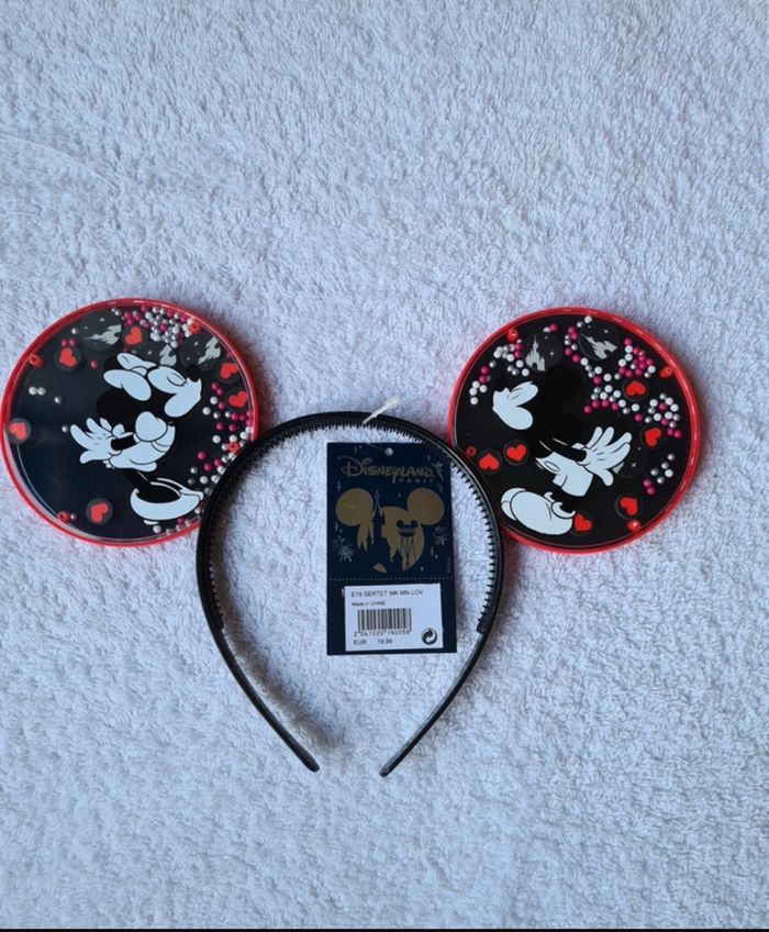 Serre-tête oreilles de Minnie et Mickey in love neuf