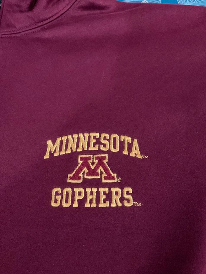 Sweat polaire 1/4 zip bordeaux pour homme Under Armour Minnesota Gophers taille L 322 - photo numéro 5