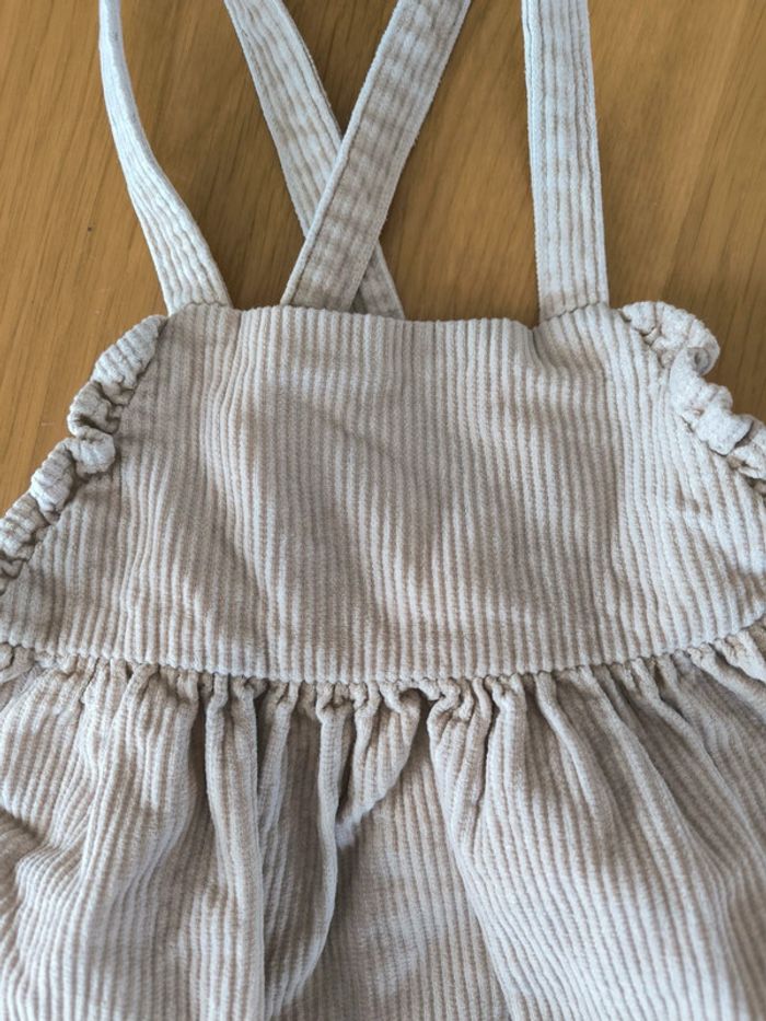 Robe salopette beige velours 36 mois Kiabi - photo numéro 2