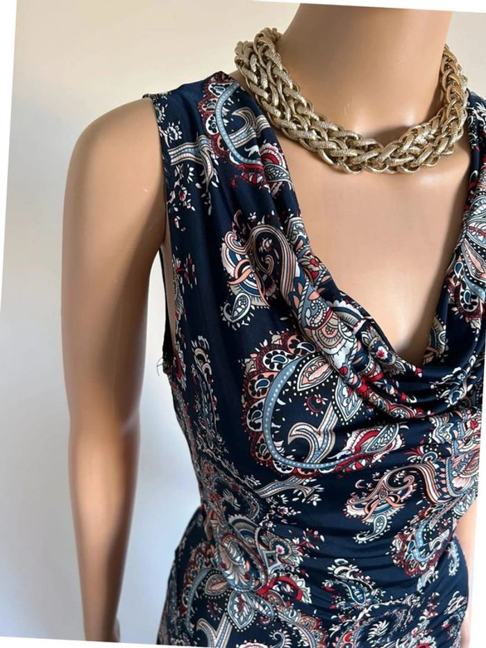 Robe imprimée sans manches Jacqueline Riu taille 38 jamais portée - photo numéro 5