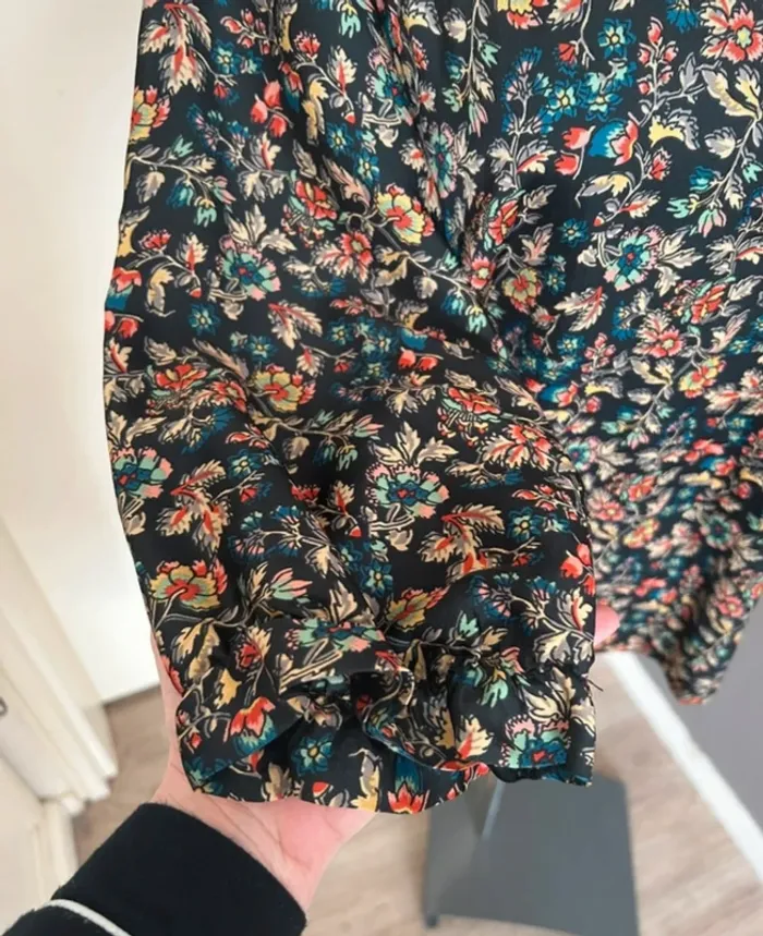 Zara haut top blouse, imprimée, floral femme, taille S/36 - photo numéro 5