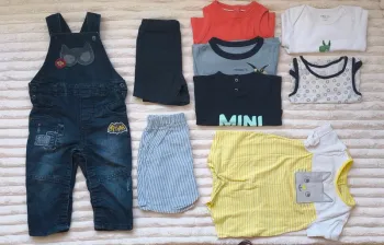 Lot garçon 12 mois – Printemps/Été – 9 pièces