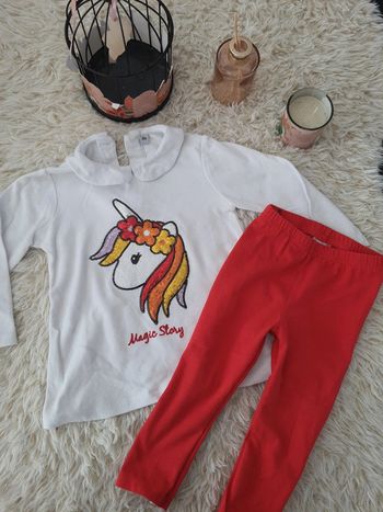 🌺 ensemble pull licorne et legging 18 mois