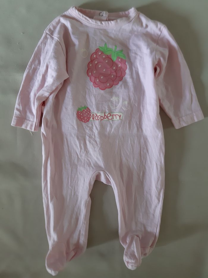 pyjama léger coton rose fille - framboises - 3 mois - photo numéro 2