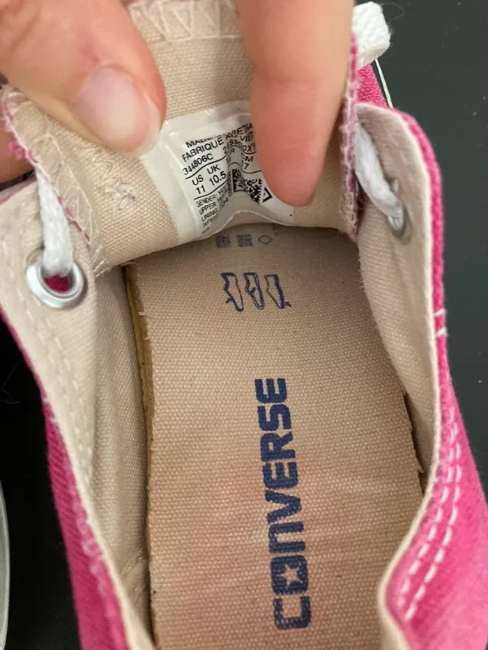 Converse baskets basse toile rose flash - photo numéro 6