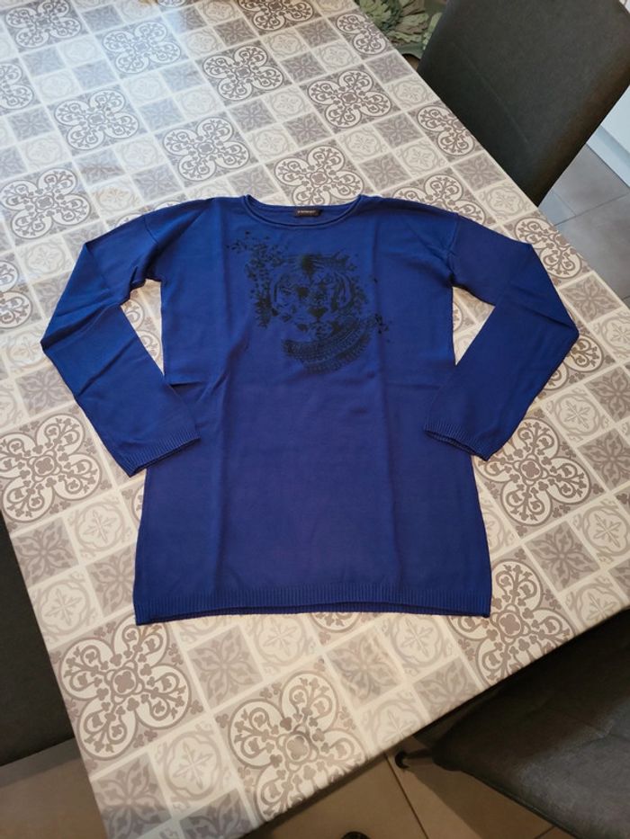 Pull long tête de tigre