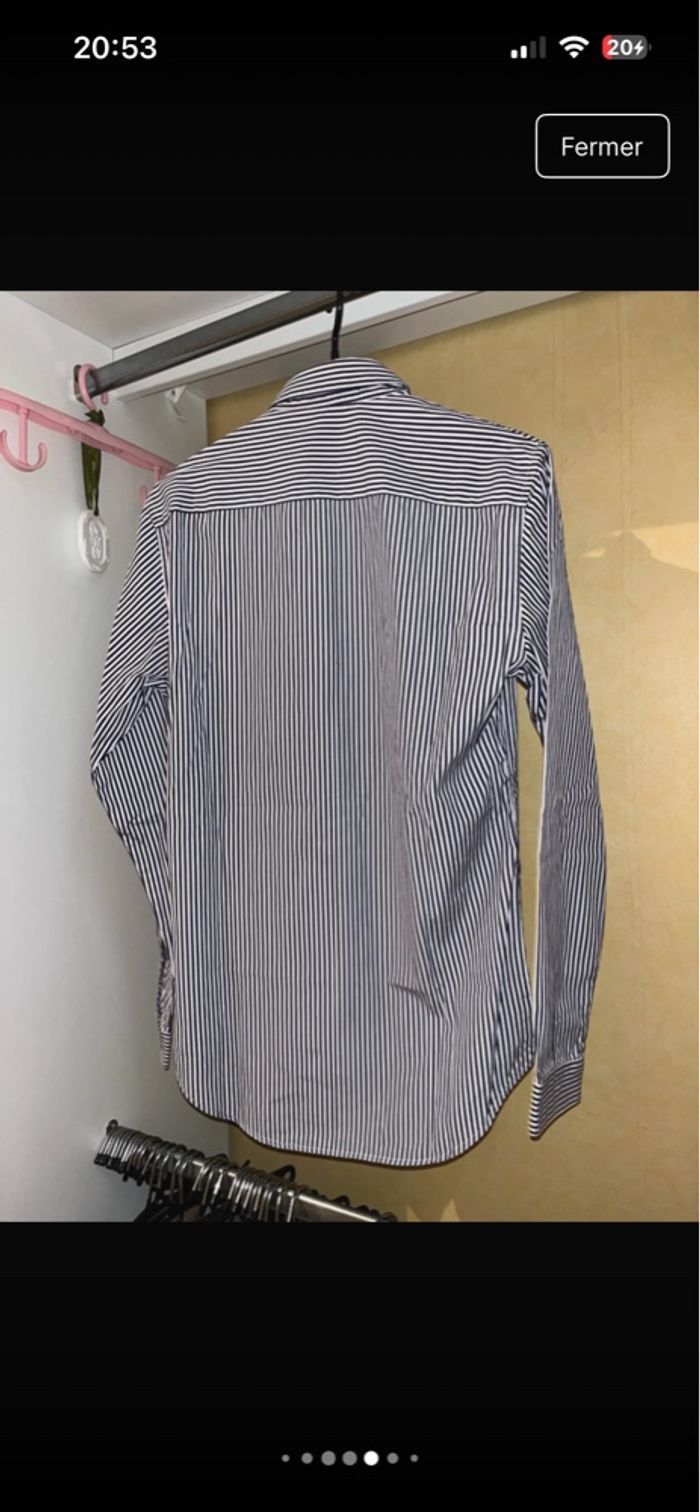 Chemise à bleu marine et blanche à rayures Sandro XS - photo numéro 5