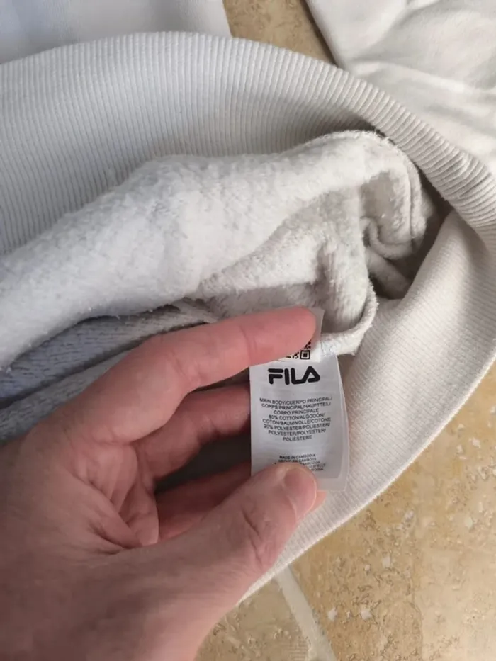 Sweat capuche unisexe L Fila rose avec logo brodé rose excellent état - photo numéro 11