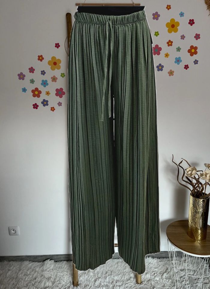 Pantalon plissé grande taille - photo numéro 2