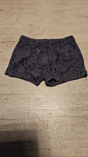 Short court brodé gris foncé, ajustable à la taille, JBC, 4 ans, nickel