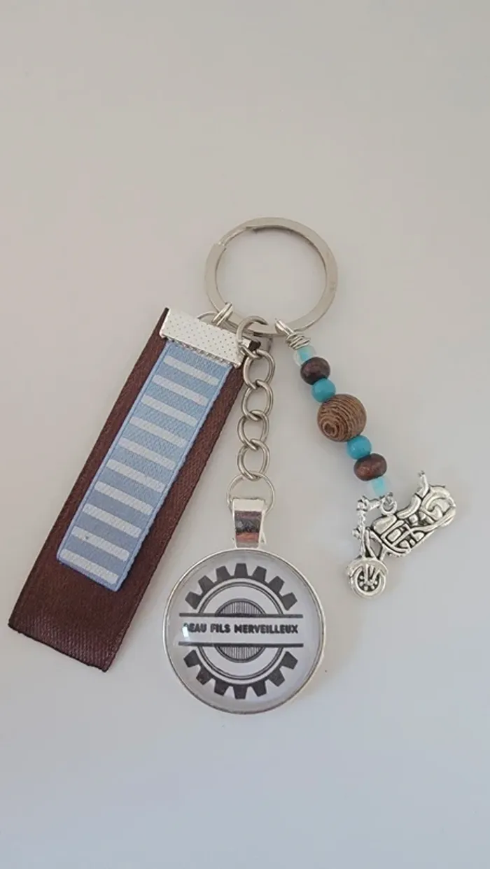 Cadeau beau fils, porte clé message " beau fils merveilleux"