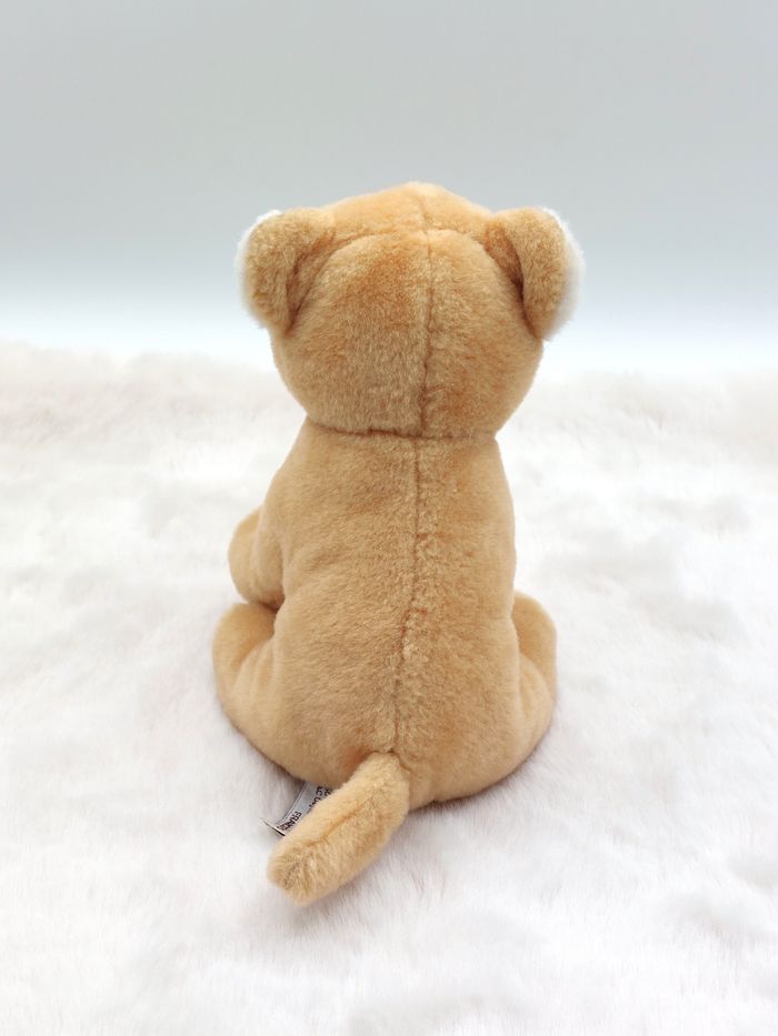 Petite peluche doudou lionceau lion beige blanc GIPSY 17 cm nez rose - photo numéro 3