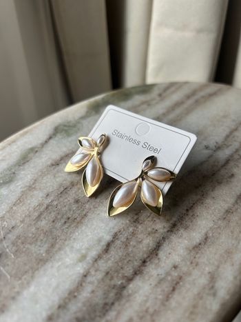 Boucles d’oreilles en acier inoxydable dorées 