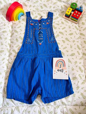 salopette combishort bleu 8 ans orchestra