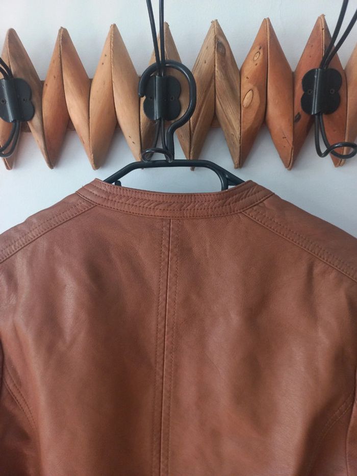 Veste droite zippée beige - photo numéro 11