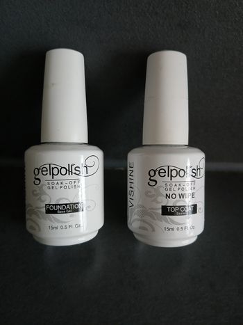 Top coat et base Gel Polish, flacons de 15 ml