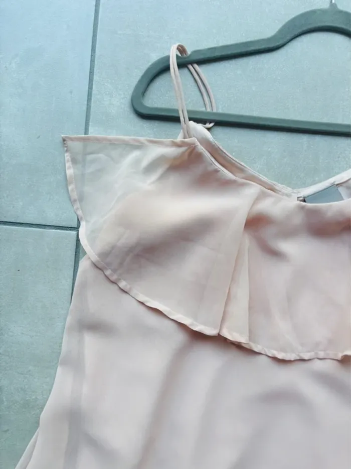 Magnifique robe rose pastel fluide à volants Vero Moda neuve - photo numéro 2