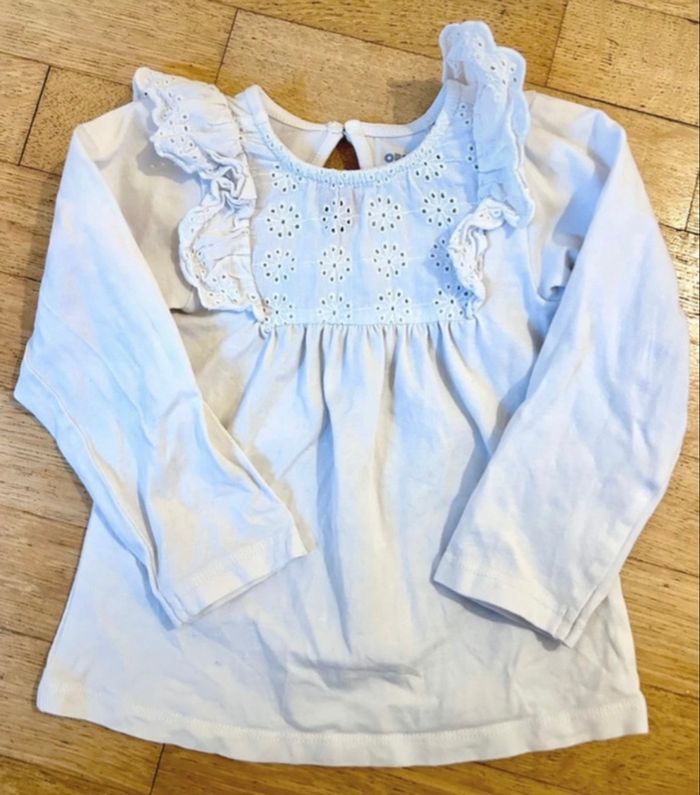 7 tops manches longues bébé fille - 12 mois - photo numéro 3