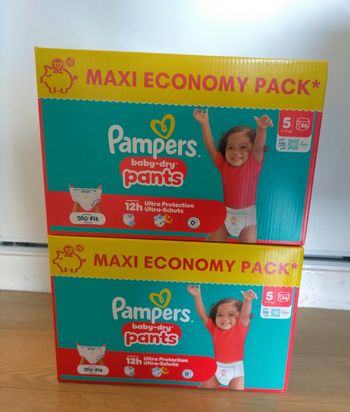 Lot couches Pampers baby dry pants taille 5