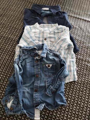 Lot 3 chemises longues manches taille 3mois