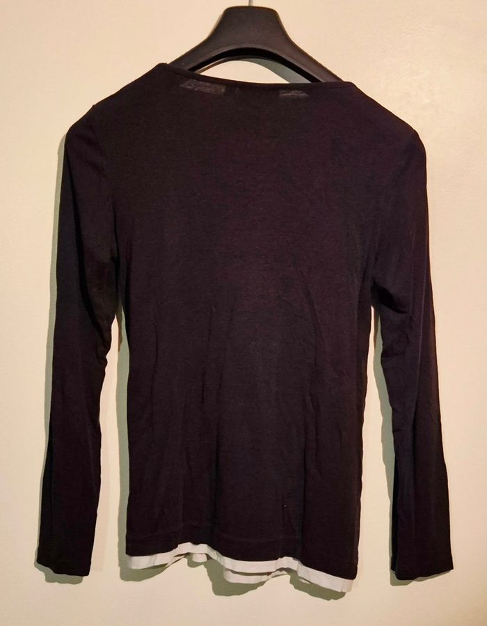 Top de maternité noir et blanc - Kiabi maman - Taille 38/40 - photo numéro 3