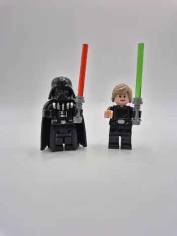 Figurines type lego Jedi Luke Skywalker et Sith Dark Vador star wars