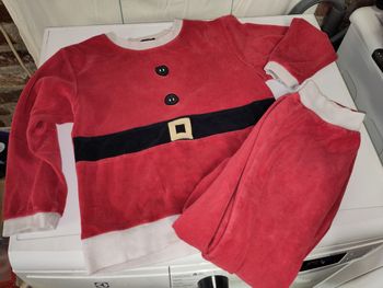 Pyjama velours Père Noël in extenso 8 ans