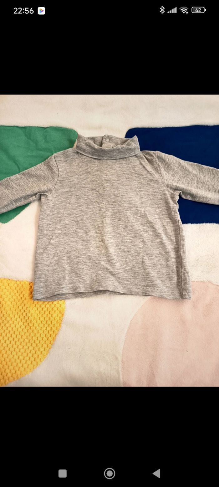 Lot T-shirts manches longues taille 12 mois - photo numéro 3