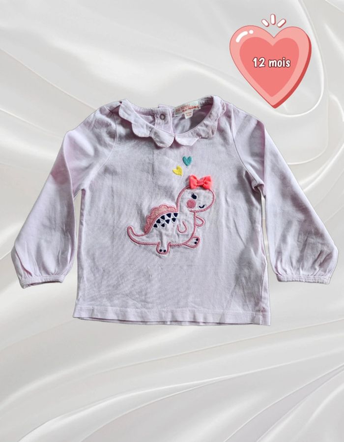 T-shirt haut manches longues fille 12 mois