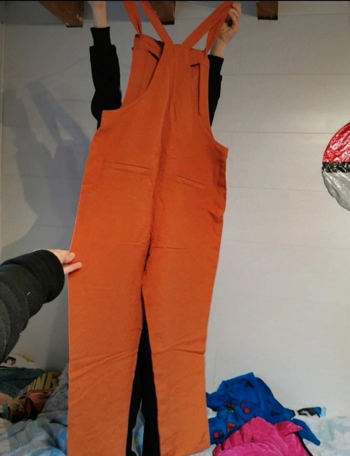 Salopette caire nil orange foncé mango neuf avec étiquette taille 36 - photo numéro 2