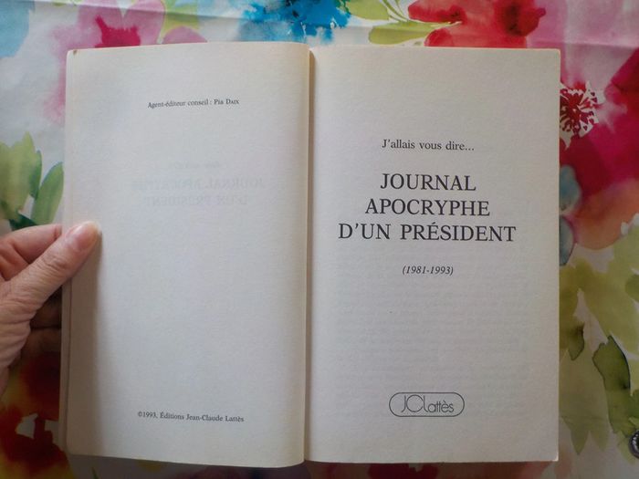Journal apocryphe d'un président Ed. Lattès - photo numéro 5