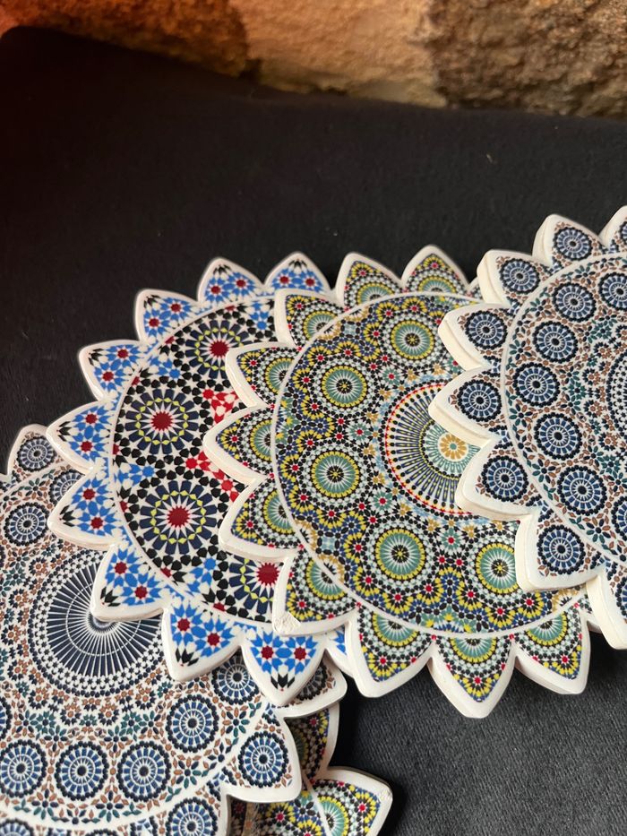 Magnifique lot de 6 dessous de verres GBT - photo numéro 2