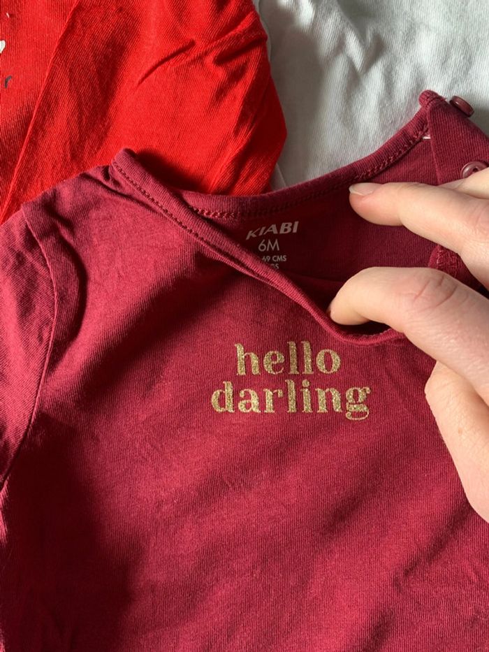 Lot 3 tee shirts fille 6 mois - photo numéro 2