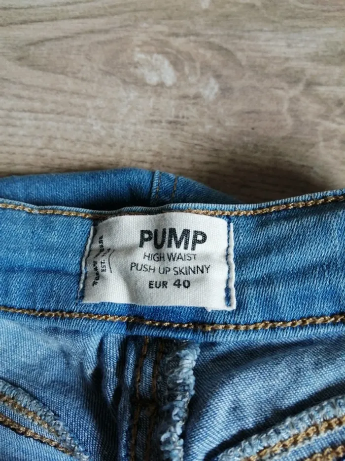 Jeans skinny bleu clair push up high waist / tally weijl / (40) - photo numéro 7
