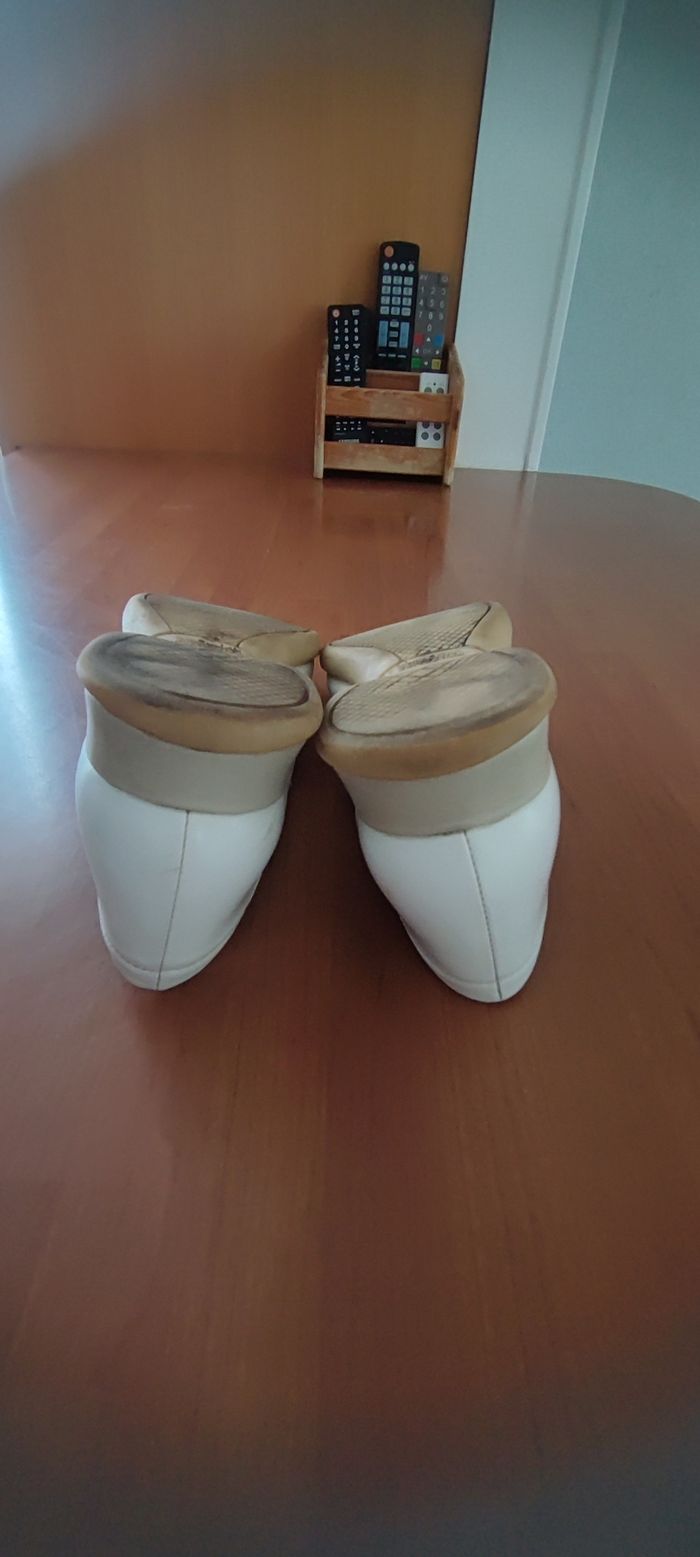 Chaussures blanches femme 3 par 3 pointure 38 - photo numéro 8
