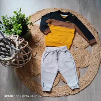 🧸 Ensemble Bébé 9 Mois – Dirkje & C&A 🌈 Style Urbain & Confort – Parfait État