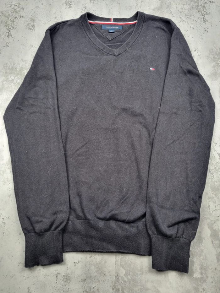 Pull col V Tommy Hilfiger noir Taille S - photo numéro 3